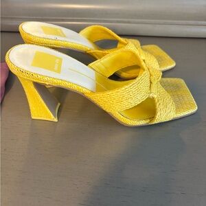 Dolce Vita Yellow Woven Heels